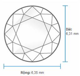 Kim cương 6 ly 3 đến 7 ly 2