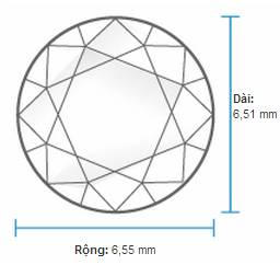 Kim cương 6 ly 3 đến 7 ly 2