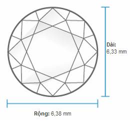 Hột xoàn kim cương 6ly3 đến 7ly2 giá bao nhiêu