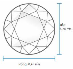 Hột xoàn kim cương 6ly3 giá bao nhiêu