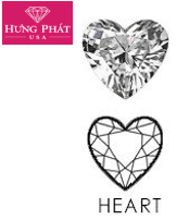 Hình minh hoạ kim cương trái tim