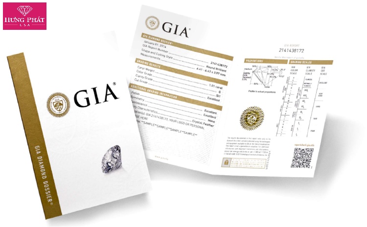 Hình ảnh giấy kiểm định GIA