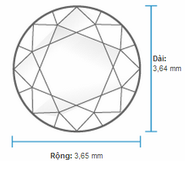 Kim cương hột xoàn 3 ly 6 đến 4 ly 5