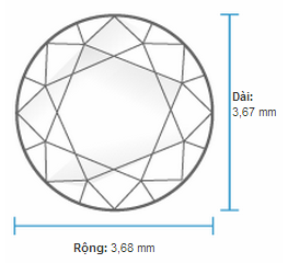 Kim cương hột xoàn 3 ly 6 đến 4 ly 5