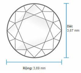 Kim cương hột xoàn 3 ly 6 đến 4 ly 5