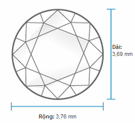 Kim cương hột xoàn 3 ly 6 đến 4 ly 5