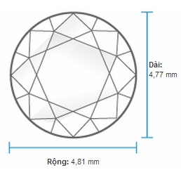 Kim cương hột xoàn 4 ly 5 đến 5 ly 4