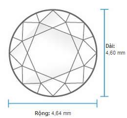 Kim cương hột xoàn 4 ly 5 đến 5 ly 4