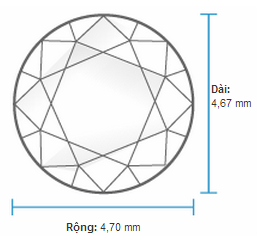 Kim cương hột xoàn 4 ly 5 đến 5 ly 4