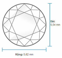 Kim cương hột xoàn 5 ly 4 giá bao nhiêu