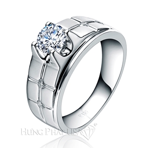 Quyến rũ và thanh lịch với vỏ nhẫn kim cương nam chất liệu bạch kim