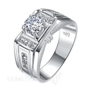 Quyến rũ và thanh lịch với vỏ nhẫn kim cương nam chất liệu bạch kim