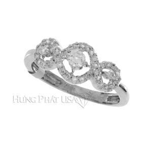 Nhẫn Kim Cương  Vàng Trắng 18K R604918