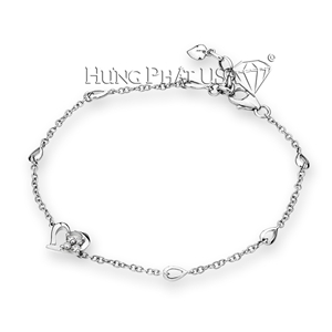 Lắc Tay Kim Cương Vàng Trắng 18K S06631B