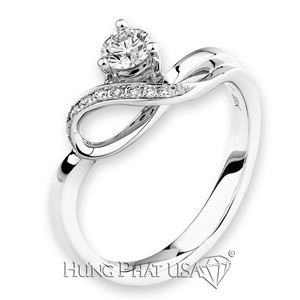 Nhẫn Kim Cương Vàng Trắng 18K N02087R