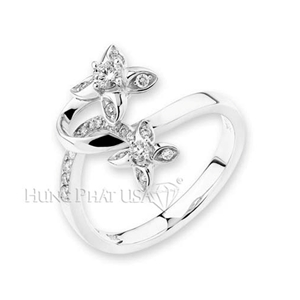 Nhẫn Kim Cương Vàng Trắng 18K R2186