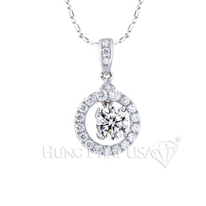 Vỏ mặt dây chuyền kim cương 18K P102689
